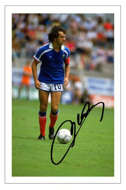 MICHEL PLATINI Signed Autograph PHOTO Signature Print Gift FRANCE Soccer