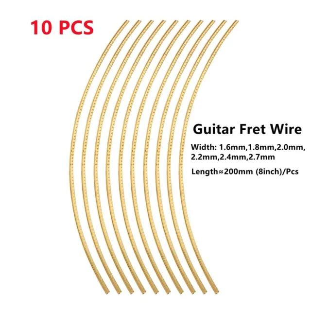 Fret Wire Gitarre Bunddraht Musical Gold Messing Werkzeug 10 St��ck 8 Zoll