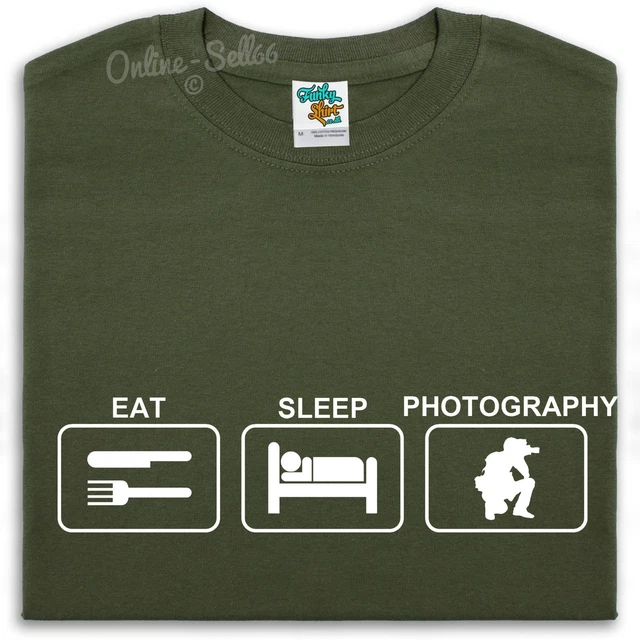T-shirt fotografia del sonno uomo ragazzi donna fotografo pellicola fotocamera regalo