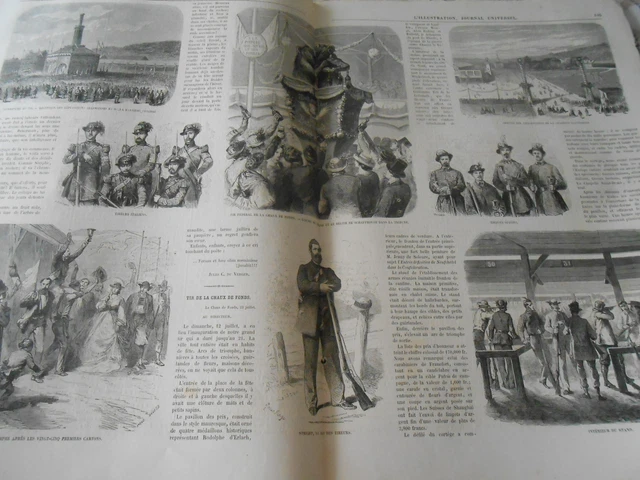 Gravure 1863 - Tir de la Chaux de Fonds