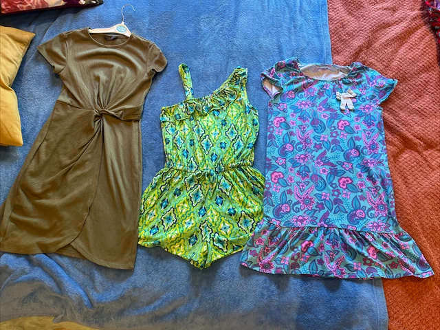 Girls Summer Dress Bundle Age 9-10,10-11 playsuits VGC