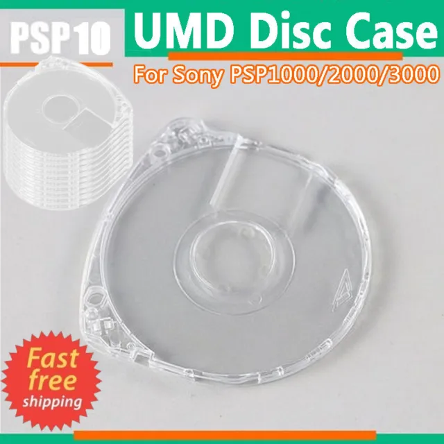 10PCS Replacement UMD Game Disc Storage Case Clear Shell for PSP 1000 2000 3000
