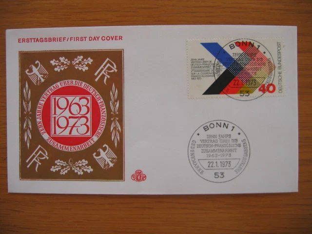 Allemagne Germany BR Deutschland Mi 753 FDC : deutsch - französischer Vertrag