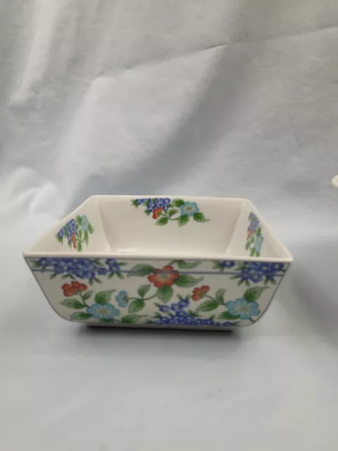 Floral Asian Chinese Japanese Bowls Square 2 Pcs.          16