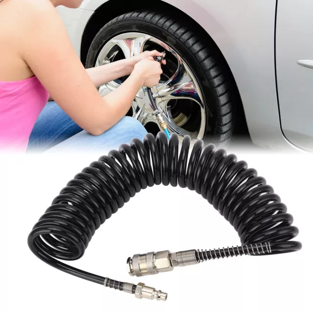 .* 6m Recoil Air Hose Pressure Resistant Durable Flexible Lightweight Coiled Air