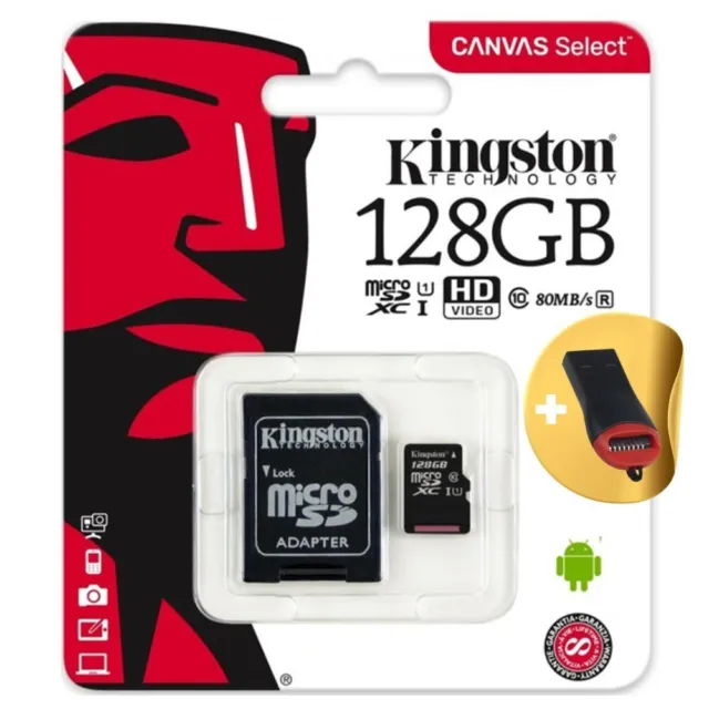 Kingston Micro SD Card 32GB 64GB 128GB Class 10 SDHC SDXC Memory  & Adapter