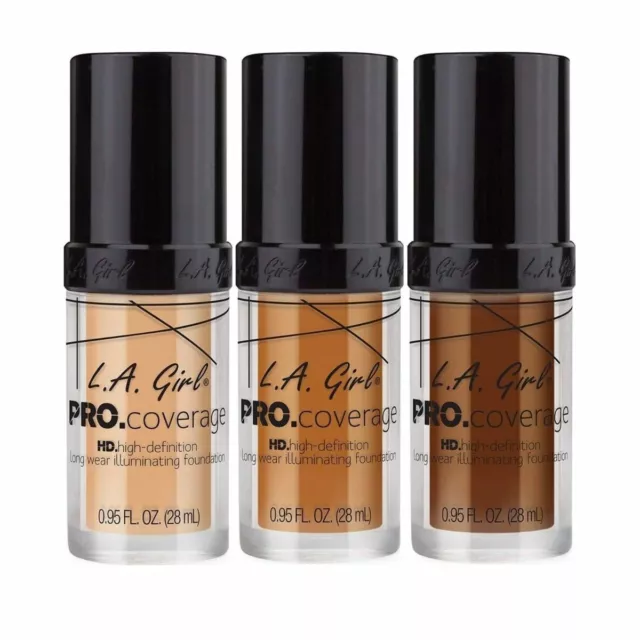 LA Girl PRO Coverage HD Long Wear Illuminating Foundation - Choose Your Shade -