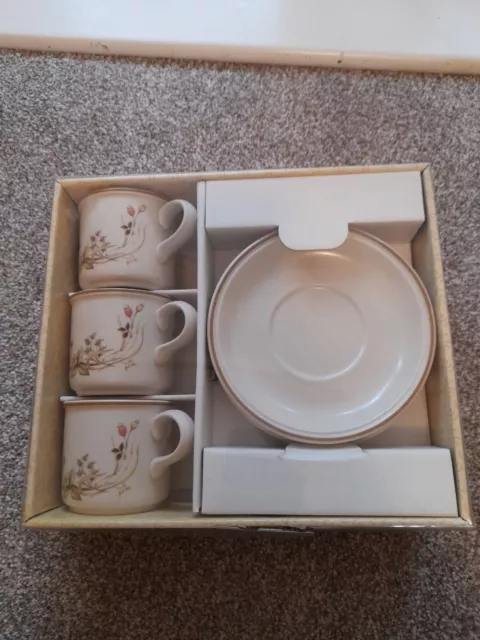 Mark Spencer  Harvest 3 Cups And 3 Saucers In Original. Vintage