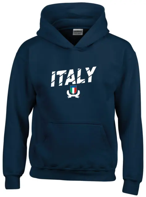 Italy Rugby Nations 6 Hoodies Text & Flag