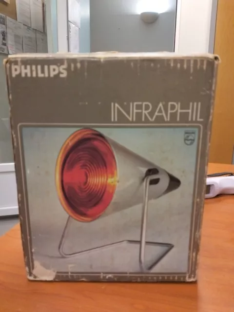 Vintage Philips Infraphil HP 3608 Chaleur Infrarouge Lampe Rétro