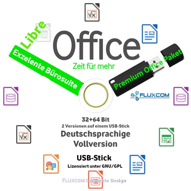 LIBRE OFFICE PREMIUM 2026 USB für Windows Textverarbeitung ...