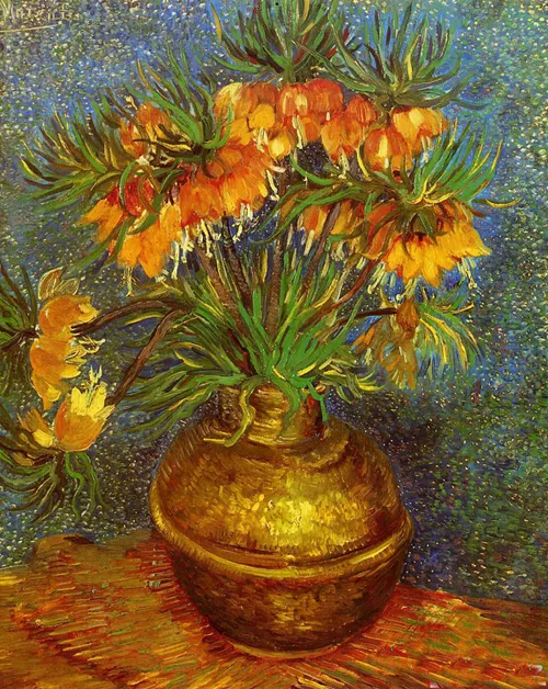 Art Oil painting Vincent Van Gogh - Fritillaries in a Copper Vase