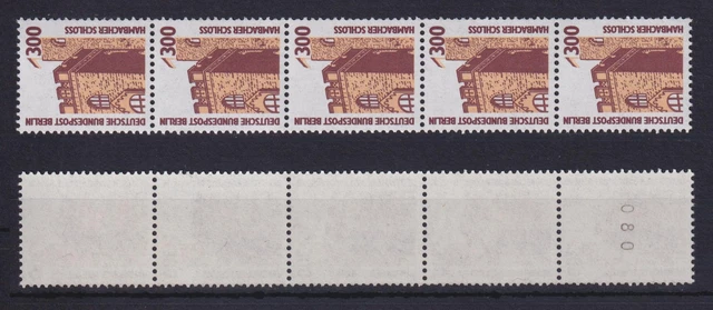 Berlin 799 A RM 5er Streifen gerade Nummer SWK 300 Pf postfrisch