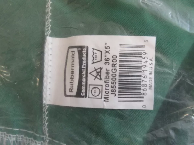New Rubbermaid Microfiber Green Mop Head 36" x 5" J85500GR00 U.S.A.