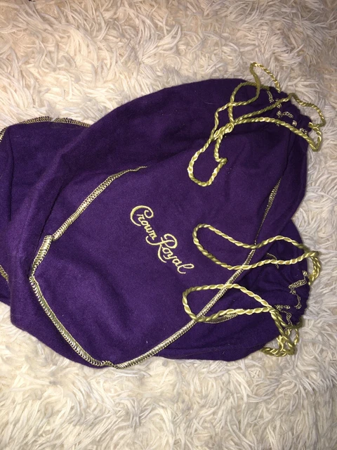 Crown Royal 750ml Drawstring Bags Lot of  2 Gold & Purple 9 in