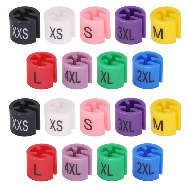 180 piezas percha de ropa tallas marcador