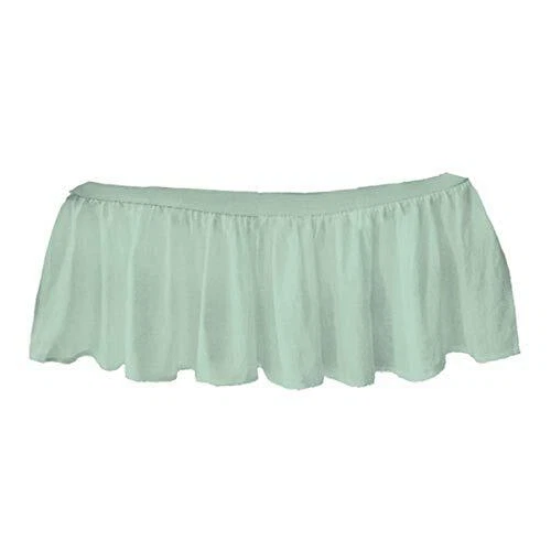 bkb Solid Ruffled Round Crib Skirt Mint Green