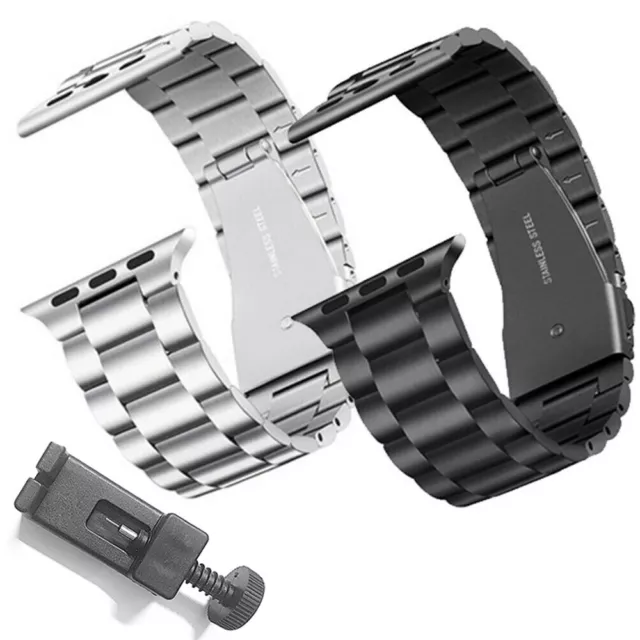 Cinturino acciaio per Apple Watch 8 7 6 Se 5 4 3 2 INOX INOSSIDABILE 45 44 42mm