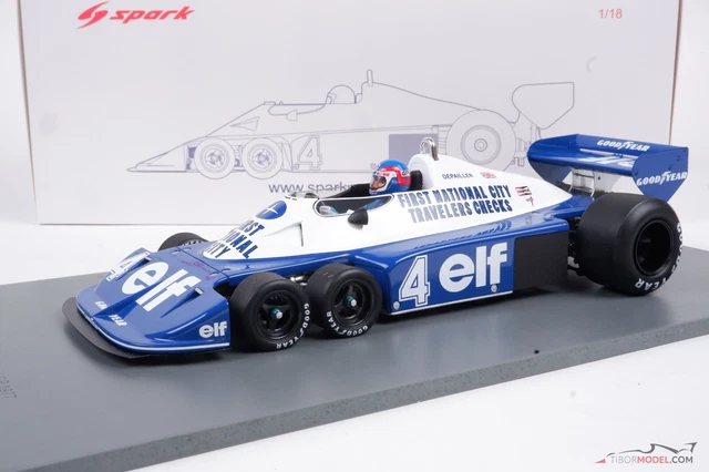F1 Tyrrell P34/2 6 Roues ELF N°4 – Burago 1/14 – Bleue – Occasion