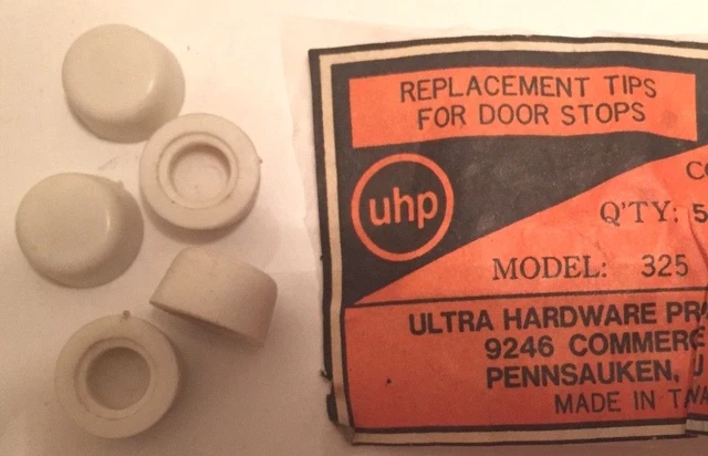 5 Ultra Hardware 87000 Door Stop Replacement Rubber Tips Model 325-New Old Stock