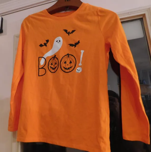 Childrens Spooky Vibes Pumpkin Graphic cotton polyester Loose Fit shirt