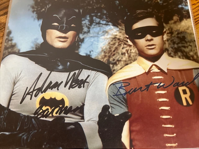 Batman & Robin Signed 8x10 Photo RP - Free ShipN! Burt Ward / Adam West