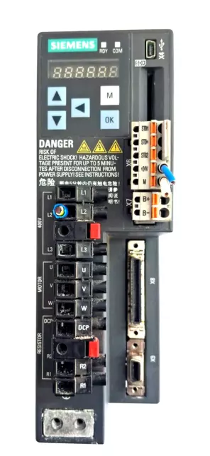 Siemens Sinamics V90 6Sl3210-5Fe10-4Ua0 Servo Drive Module