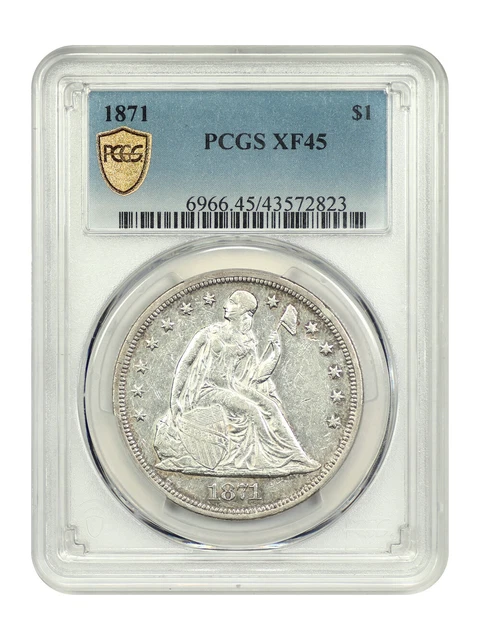 1871 $1 Pcgs Xf45