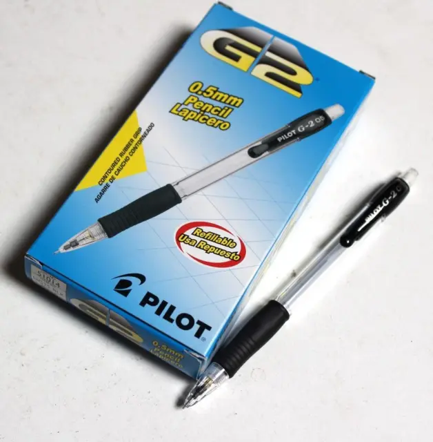 12-Count Box Pilot G2 Refillable Mechanical Pencil 0.5mm Black 51014
