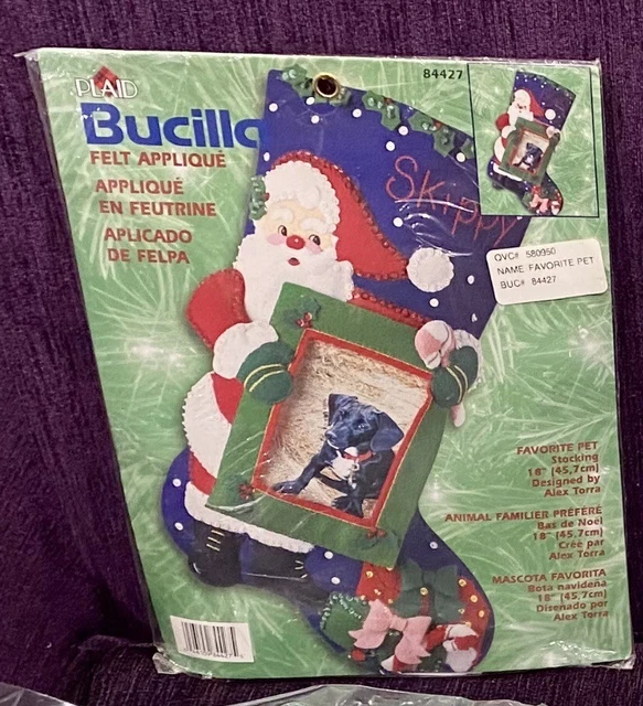 Bucilla FAVORITE PET FRAME Child or Pet Felt Stocking Kit  18"