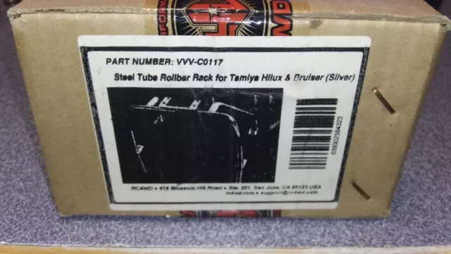 RC4WD Steel Tube Rollbar Rack for Tamiya Hilux & Bruiser Silver VVV-C0117 New