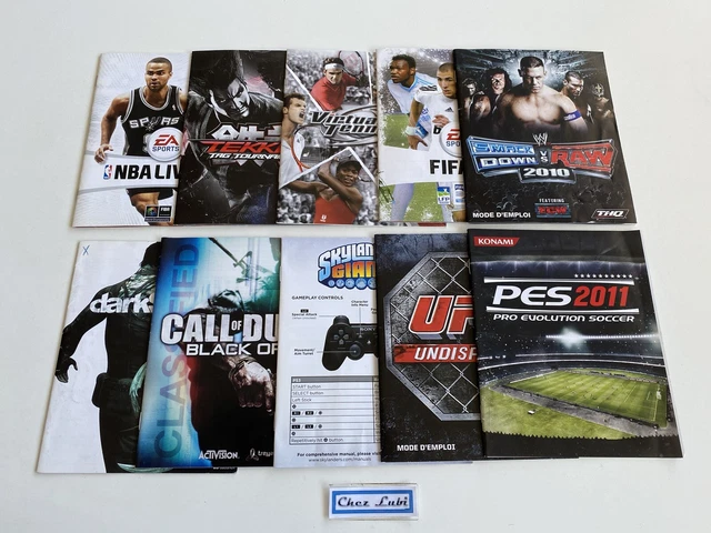 Lot de 10 Notices (Virtua Tennis, Tekken Tag...) - Sony PlayStation PS3 - PAL FR