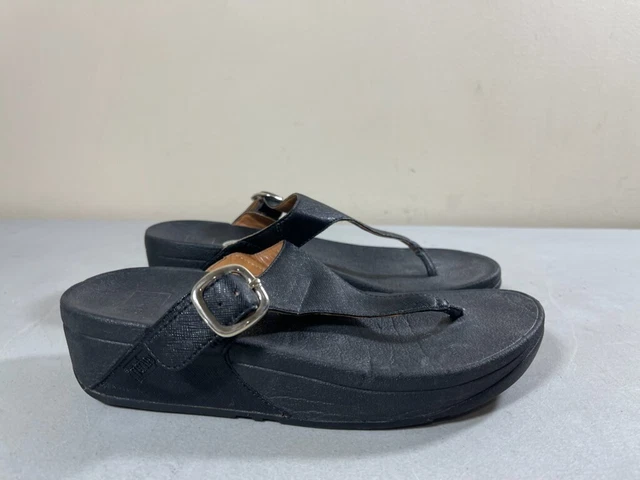 Fitflop Women's Black The Skinny Thong Sandals Size 5