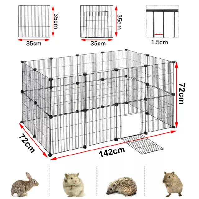 24 Panels Enclosure Pet Fence Crate Cage Dog Pen Puppy Playpen Indoor Outdoor 3