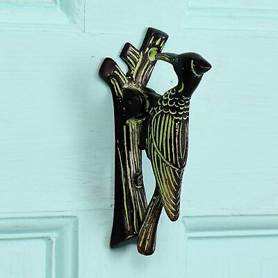 Handmade Unique Brass Woodpecker Shape Vintage Door Knocker