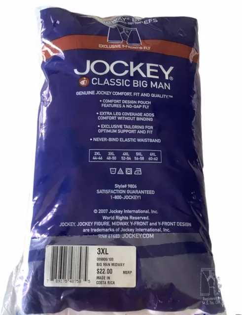 2 BOXES] Jockey StayCool+ 2-Mid Rise Midway Briefs Cotton Big Man- 2 pack  M, XL