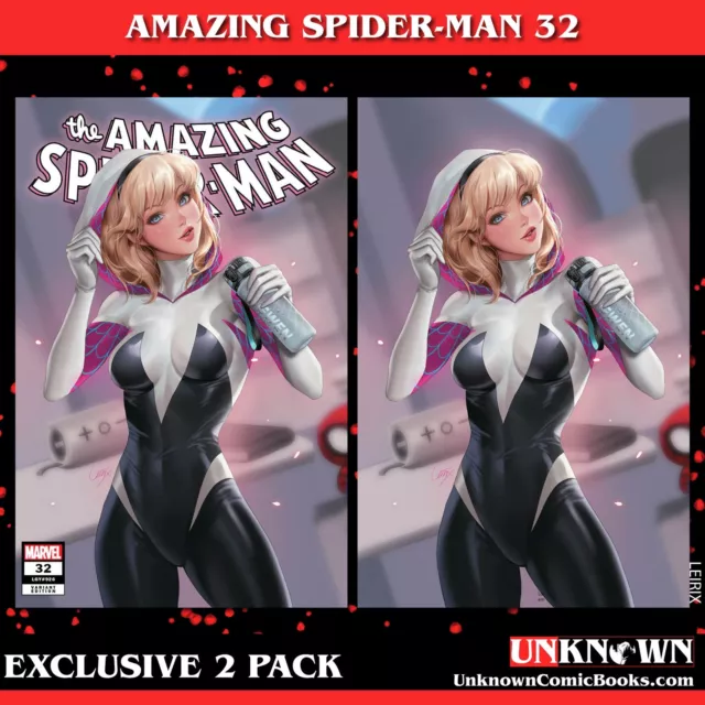 [2 Pack] Amazing Spider-Man #32 [G.o.d.s.] Unknown Comics Leirix Exclusive Var (