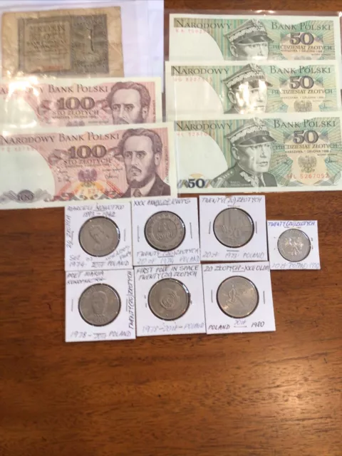 Poland › Banknotes and coins › Poland › 1940 Zloty Thru 1980 Zlotych