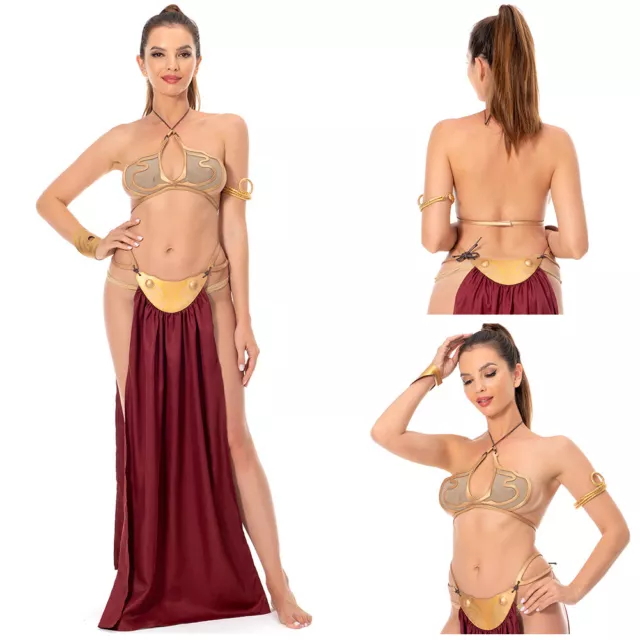 Star Wars：Return of the Jedi Leia Cosplay Costume Outfit Halloween Carnival Suit