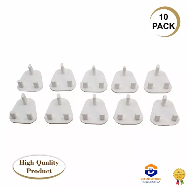 10 Baby Child Safety Plug Socket Covers Protector Guard Mains Electric Insert UK