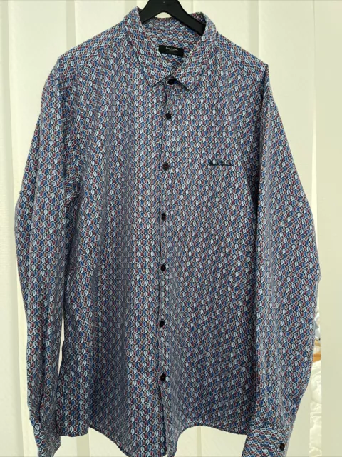 Herrenoberhemd  Langarm Paul Smith London  Gr XL schöne Musterung