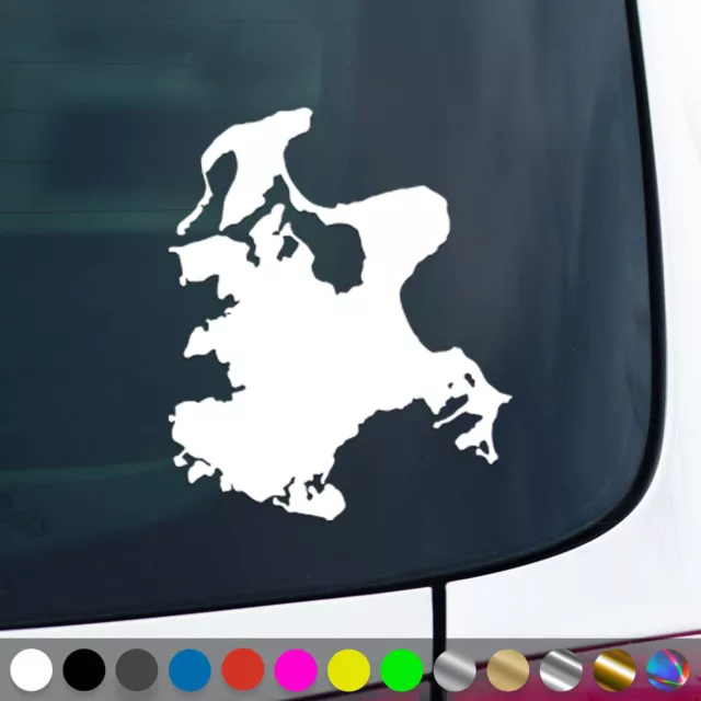 Insel Rügen Aufkleber Umriss Kontur Ostsee Sticker Auto Geschenkidee