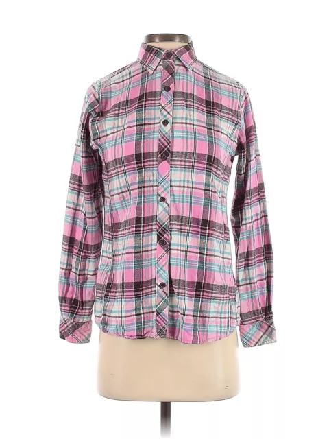 INDIGO WOMEN PINK Long Sleeve Button-Down Shirt S $23.74 - PicClick