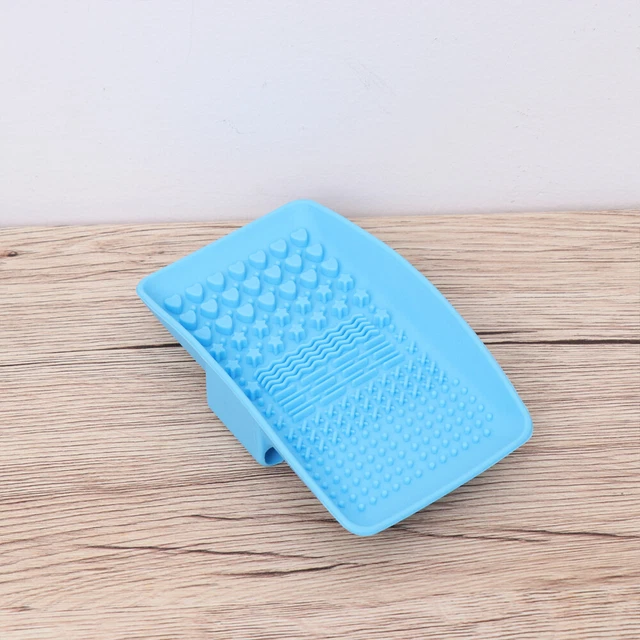 Strumento di pulizia per pennello trucco spazzola pad di pulizia blu