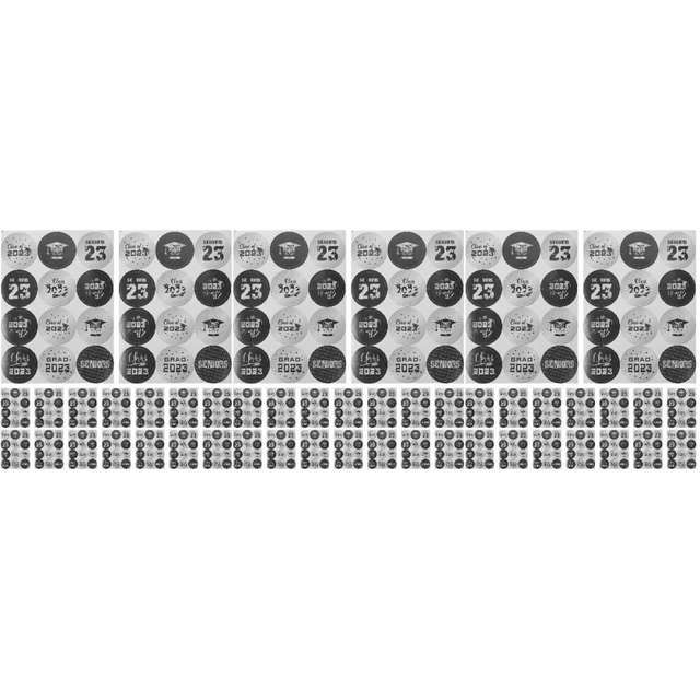 60 PCs Abschluss -Label -Aufkleber Abschlussfeier für Party -Dekorationen