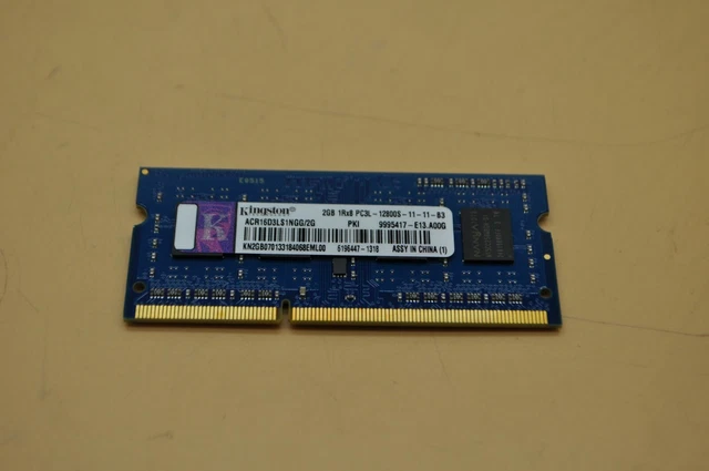KINGSTON 2GB 1RX8 PC3L-12800S ACR16D3LS1NGG System Memory Ram -48A £2. ...