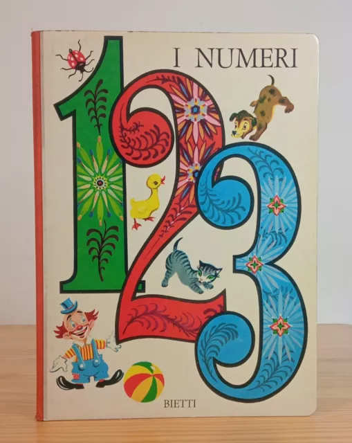 I NUMERI Bietti Mulder Zoon Holland anni 60 libro cartonato illustrato vintage