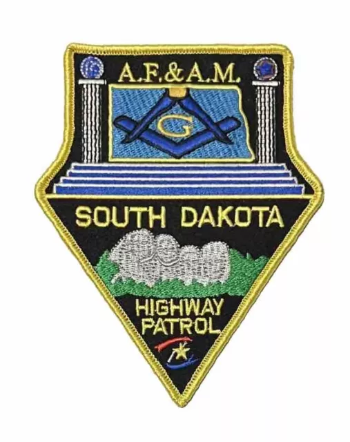 South Dakota Highway Patrol Masonic Lodge State Police Free Mason Patch