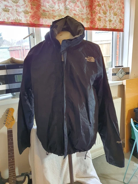 Mens The North Face Hyvent Windbreaker Black Jacket SZ L