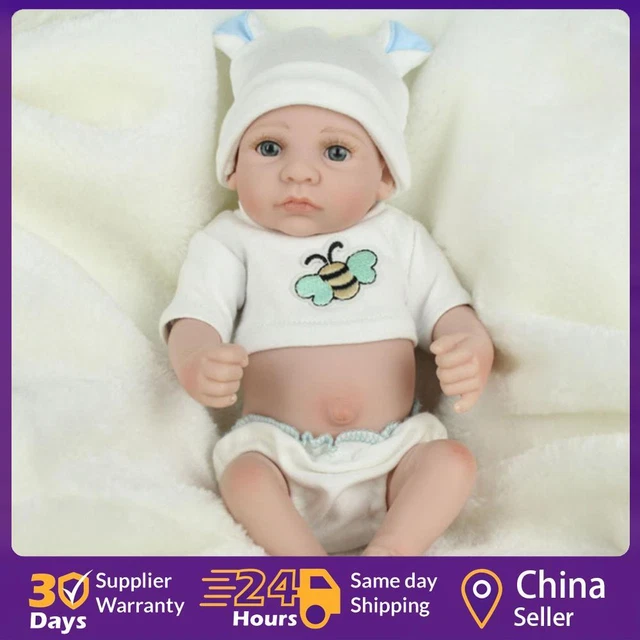 28cm Realistic Baby Doll 3D Skin Adorable Reborn Baby Doll Silicone Appease Toys